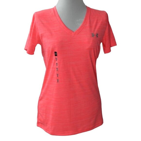 Under Armour Heat Gear T Shirt Womens M Loose Fit Pink - Picture 1 of 7